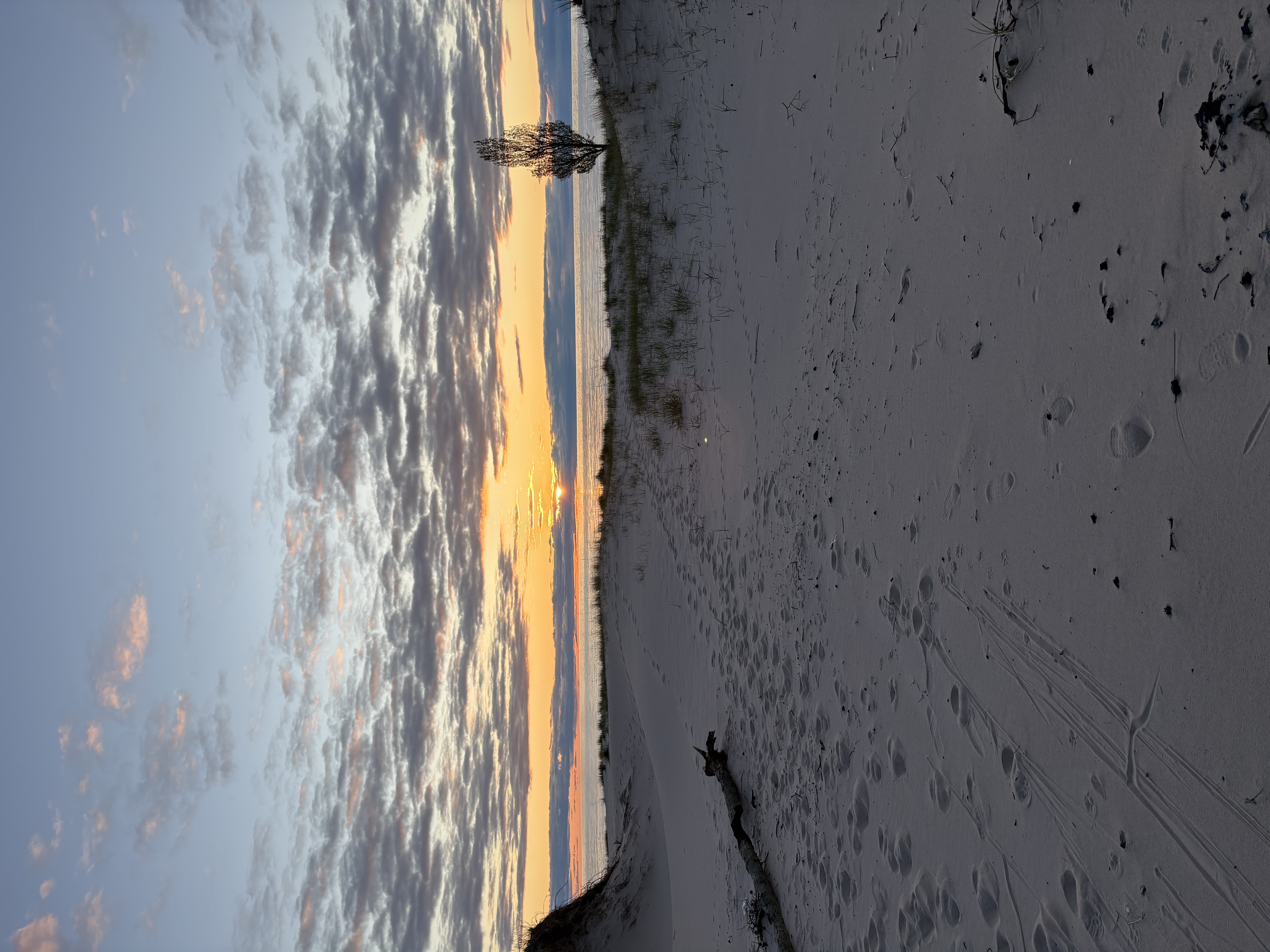 View from the tent at Nordhouse Dunes